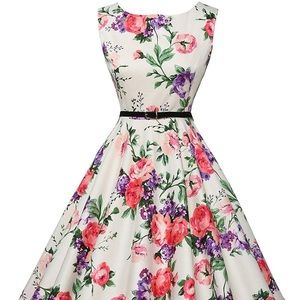 NWT Grace Karin vintage inspired floral dress, lg